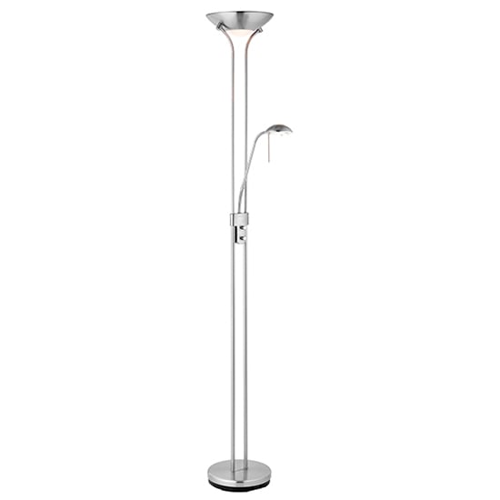 Rome Mother And Child Task Floor Lamp In Satin Chrome_1