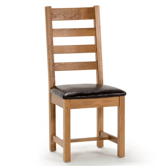 Photo of Romero ladder back wooden dining chair in natural