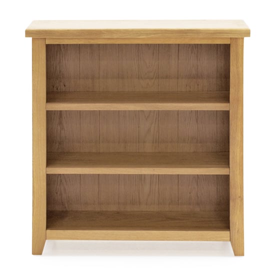 Romero Low Wooden Bookcase In Natural