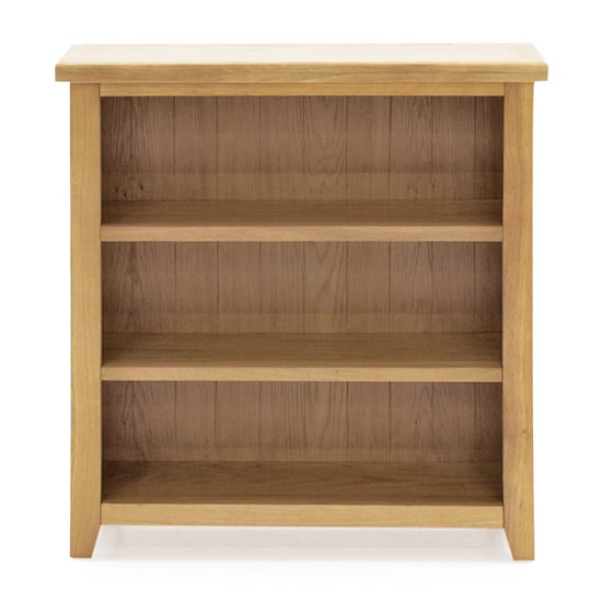 Romero Low Wooden Bookcase In Natural Furniture in Fashion