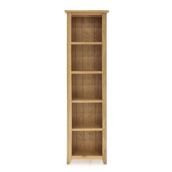 Product photograph of Romero Slim Wooden Bookcase In Natural from Furniture in Fashion