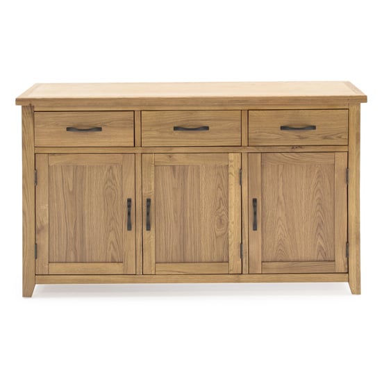 Romero Wooden Sideboard With 3 Doors 3 Drawers In Natural