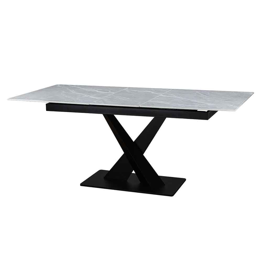 Romira Ceramic Extending Dining Table in Matt Grey