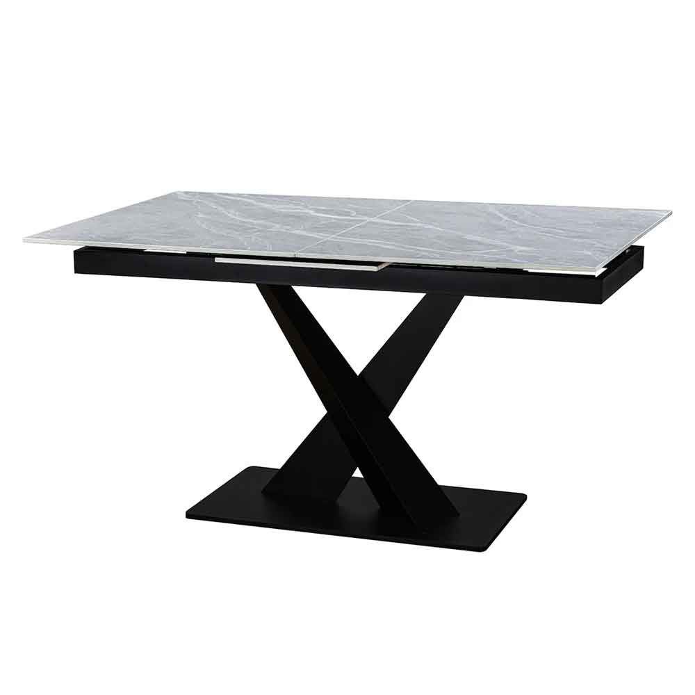 Romira Ceramic Extending Dining Table in Matt Grey