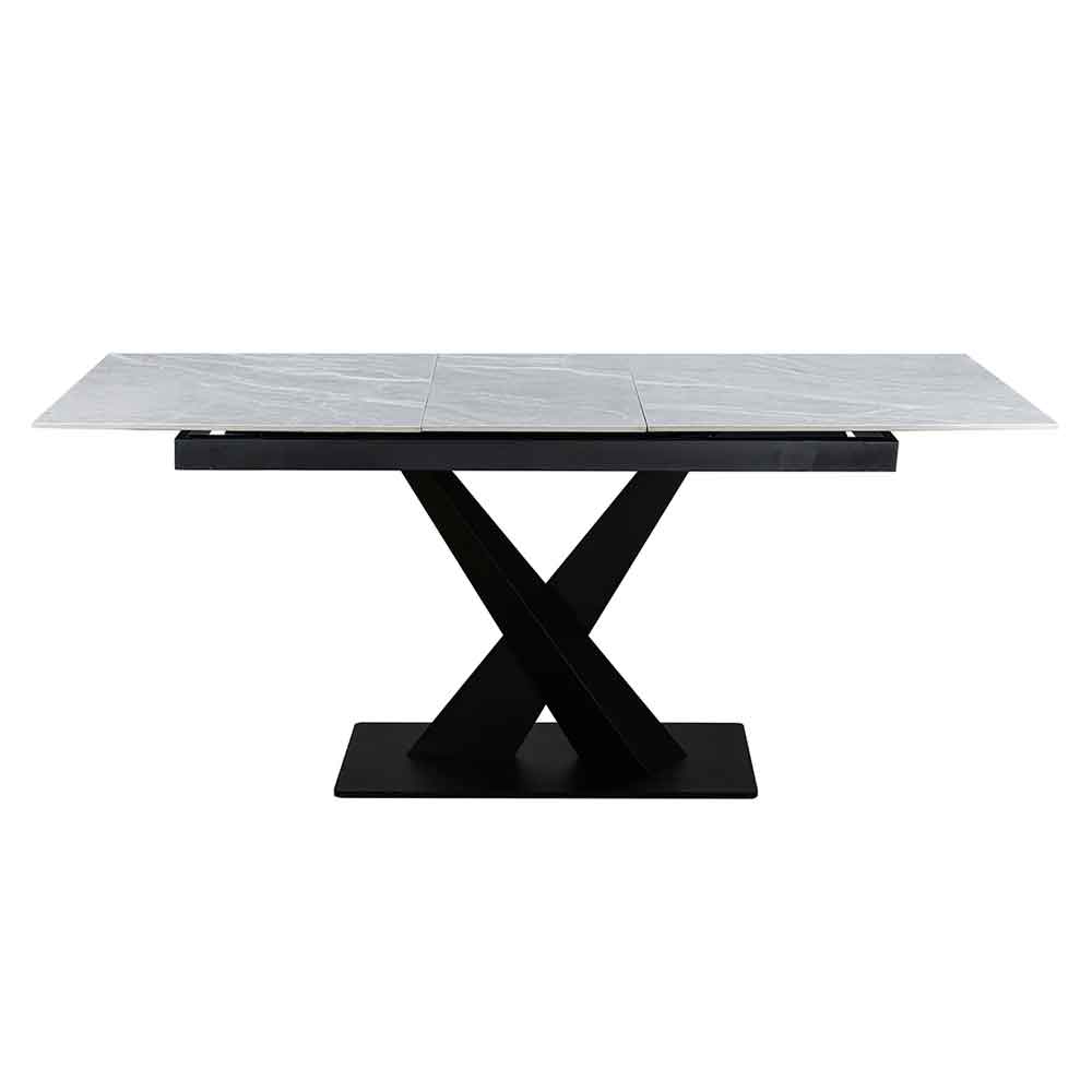 Romira Ceramic Extending Dining Table in Matt Grey