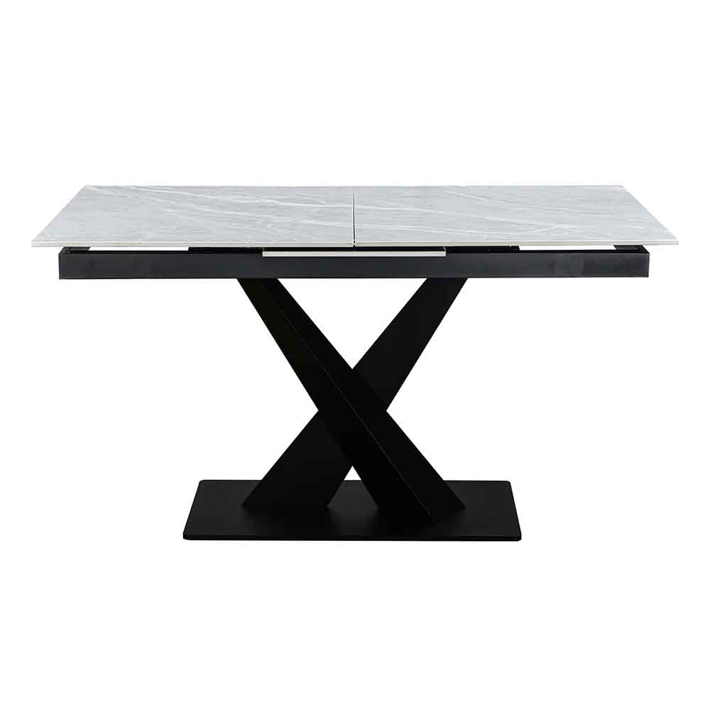 Romira Ceramic Extending Dining Table in Matt Grey