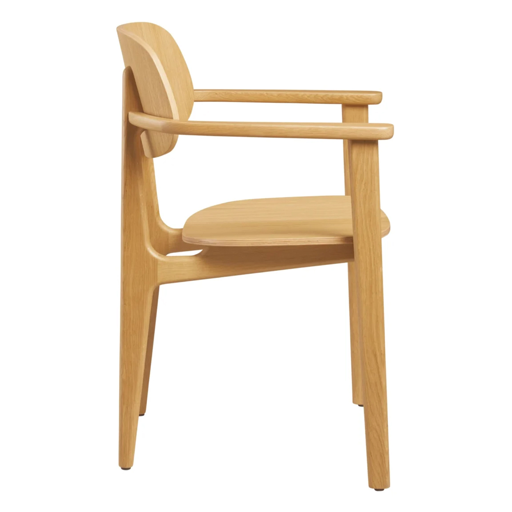 Romney Wooden Armchair In Natural Oak