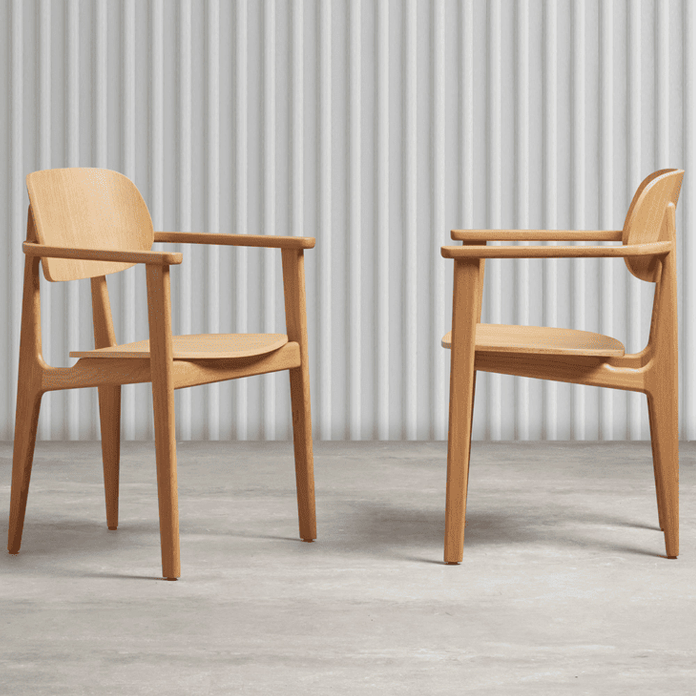 Romney Wooden Armchair In Natural Oak