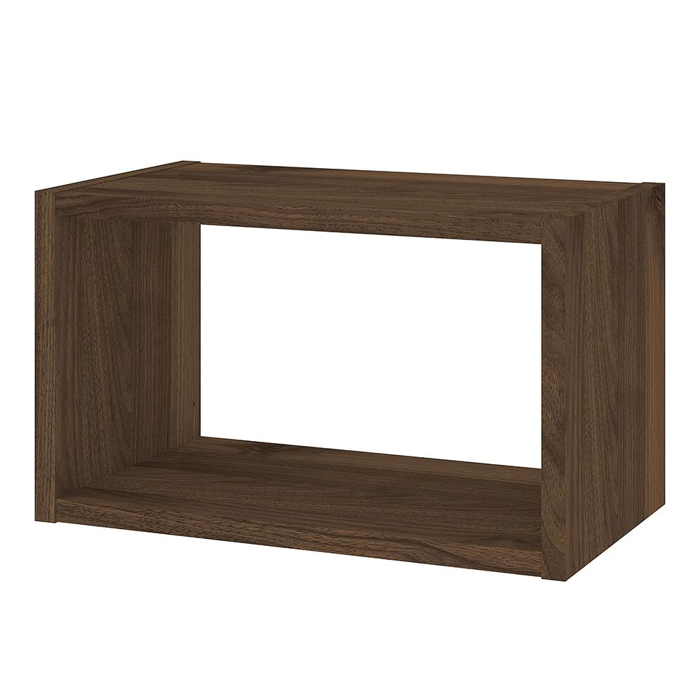 Romtree Wooden Wall Mounted Shelving Unit In Walnut