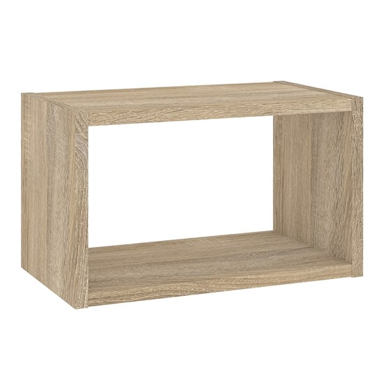 Read more about Romtree wooden wall shelving unit in oak