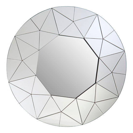 Rona Round Wall Bedroom Mirror In Silver Mirrored Frame
