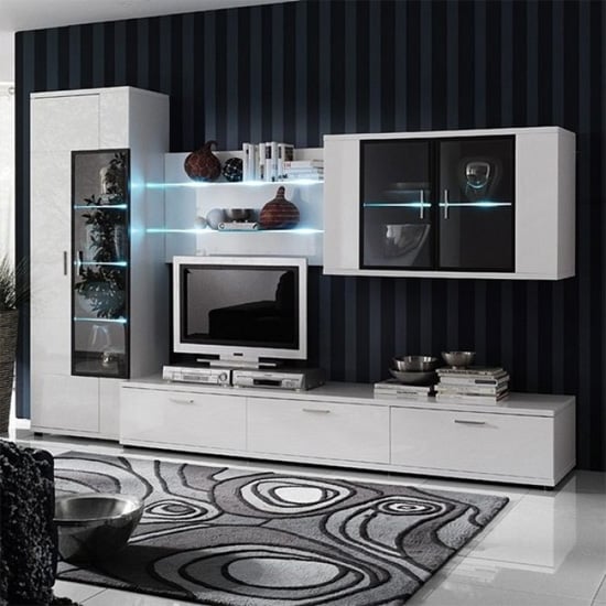 Corona Modern Room Set In White High Gloss 19785 Furniture