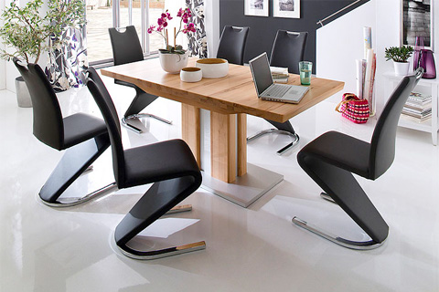 Room Set Dining Table And Chairs Bergamo 6 Seater Wooden Dining Table With Amado Chairs