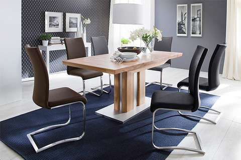 Bergamo Extendable Dining Table In Solid Oak