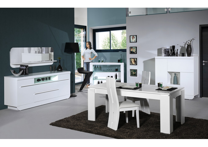Fiesta Room Setting Fiesta Extendable Dining Table In High Gloss White