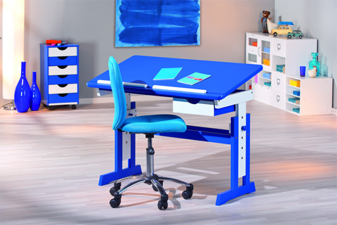 Room Set Computer Desk Paco Childrens Computer Desk In Blue Wood