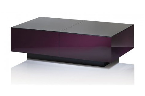 Paris High Gloss Black Coffee Table With Glass Top In Black