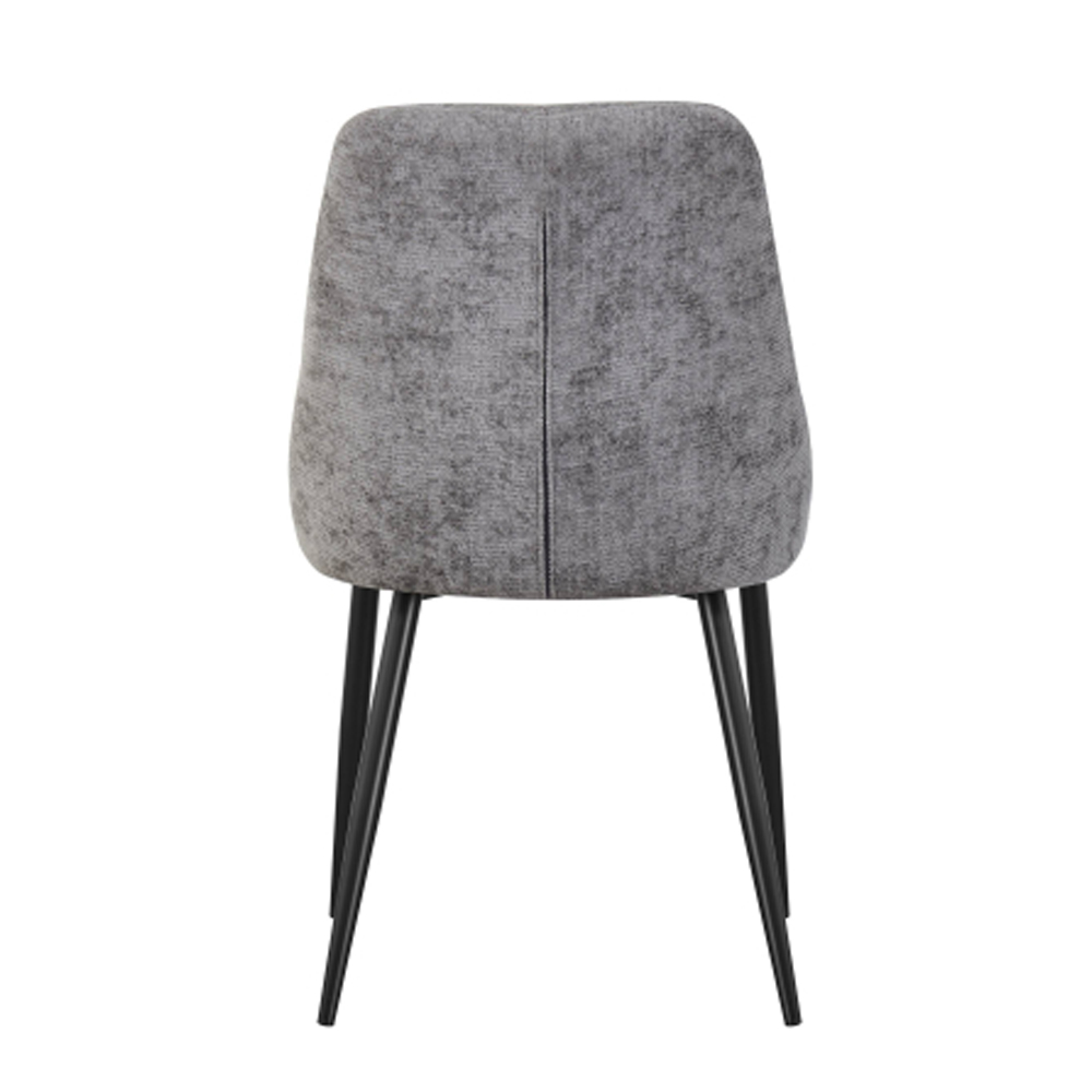 Roscoe Grey Fabric Dining Chairs in Pair