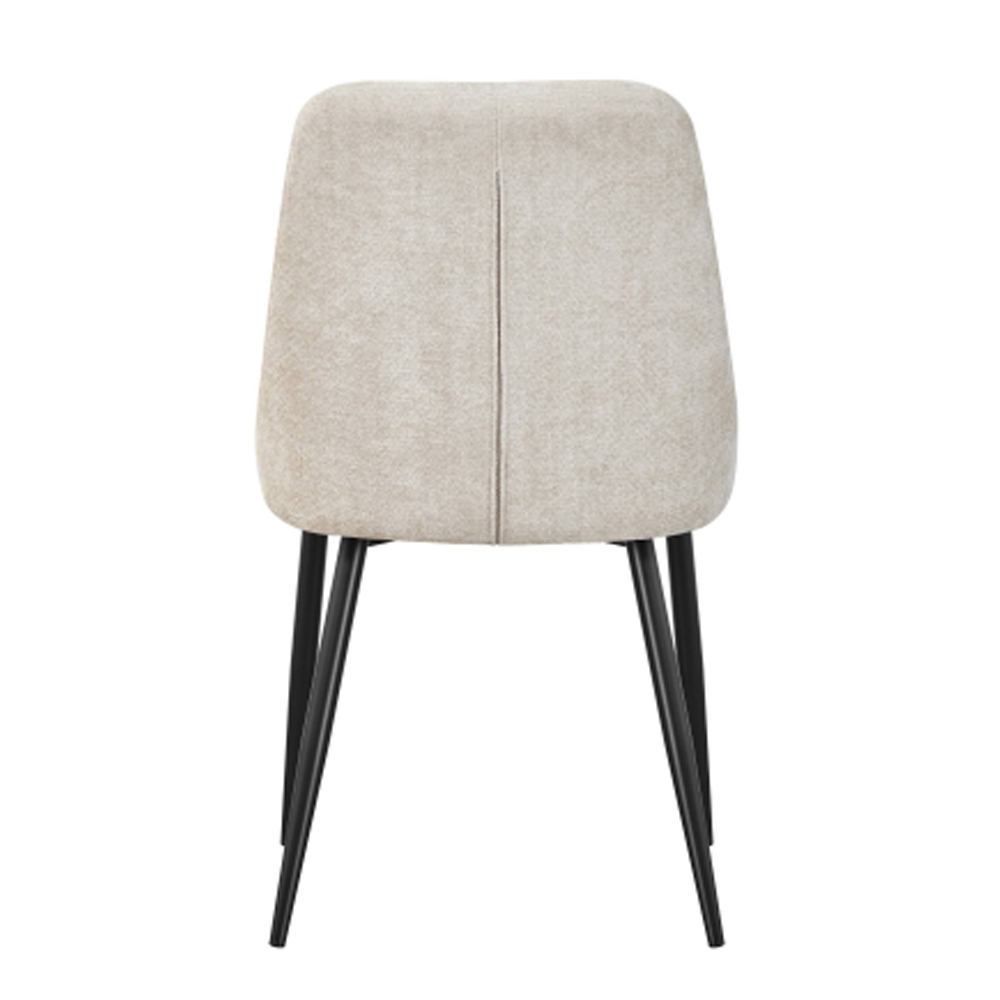 Roscoe Natural Fabric Dining Chairs in Pair