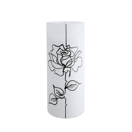 Rose Glass Small Decorative Vase In White