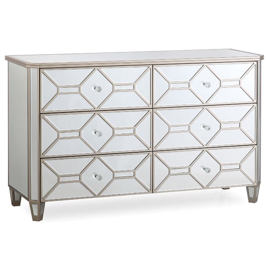 Rose Mirrored Chest Of 6 Drawers In Silver_1