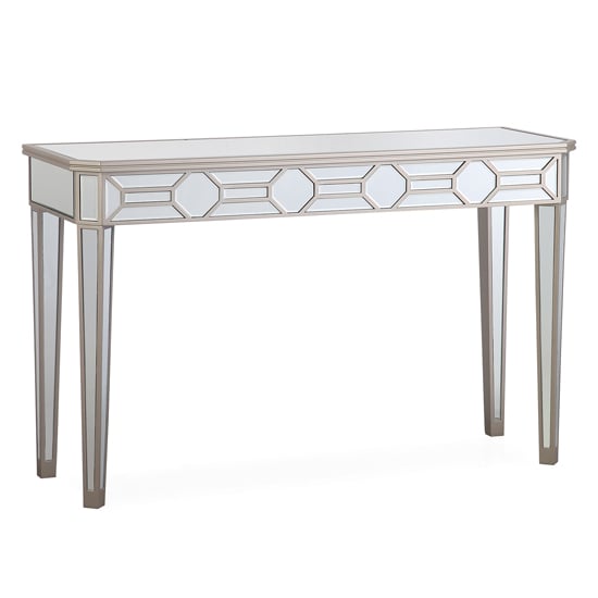 Read more about Rose rectangular mirrored console table in silver