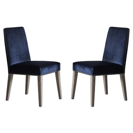 Roselle Atlantic Velvet Dining Chairs In Pair_1