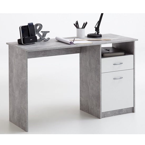 Product photograph of Rosemary Contemporary Computer Desk In Light Atelier And White from Furniture in Fashion