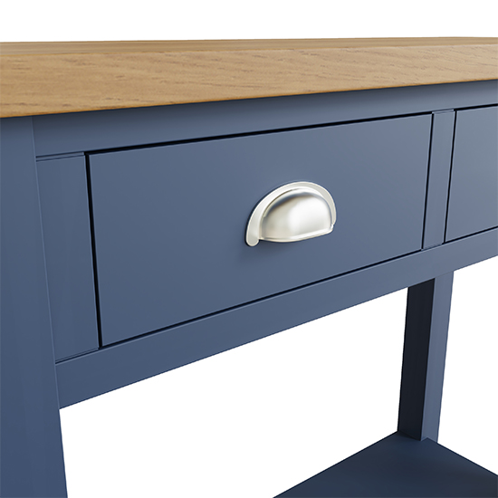 Rosemont Wooden 2 Drawers Console Table In Dark Blue Furniture in Fashion