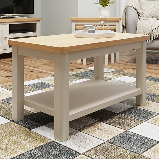 Rosemont Wooden Coffee Table In Dove Grey Furniture in Fashion