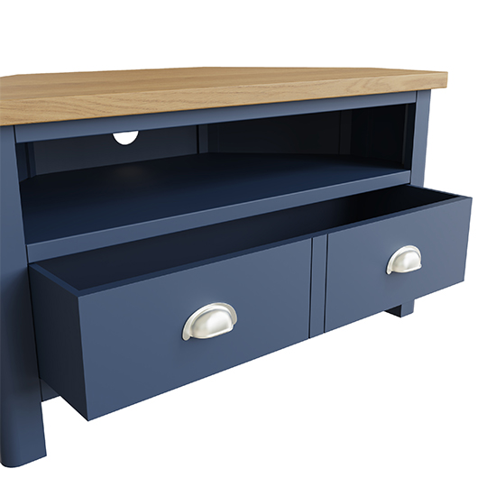 Rosemont Wooden Corner TV Stand In Dark Blue_5