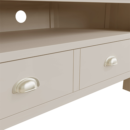 Rosemont Wooden Corner TV Stand In Dove Grey_4