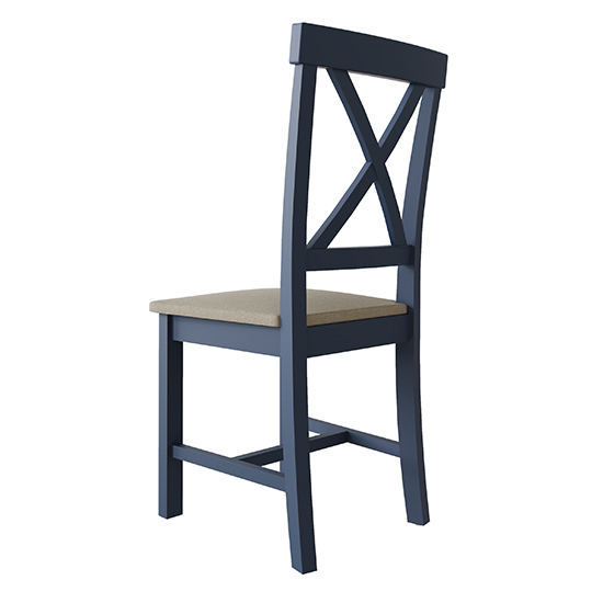 Rosemont Dark Blue Wooden Dining Chairs In Pair Furniture in Fashion