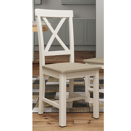 Photo of Rosemont wooden dining chair in dove grey