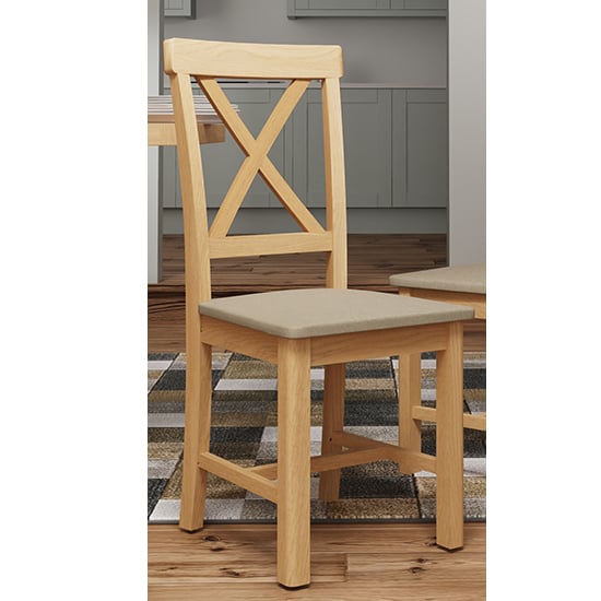 Rosemont Wooden Dining Chair In Rustic Oak