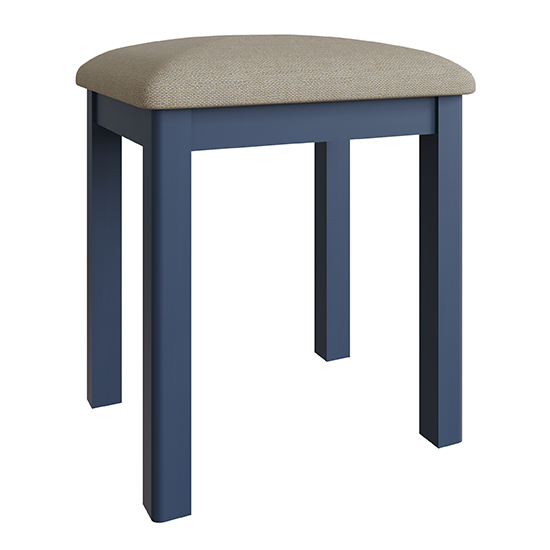 Product photograph of Rosemont Wooden Dressing Stool In Dark Blue from Furniture in Fashion