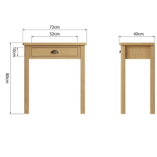 Rosemont Wooden Dressing Table In Rustic Oak_5