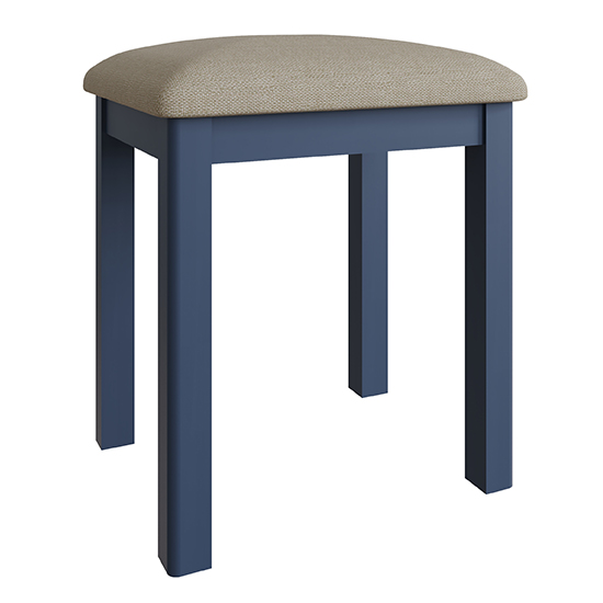 Rosemont Wooden Dressing Table With Stool In Dark Blue_3