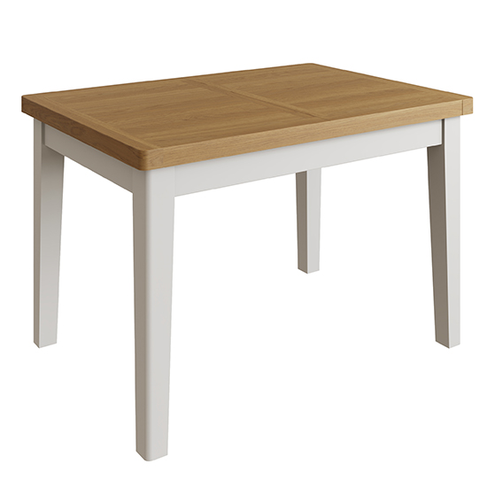 Photo of Rosemont extending 120cm wooden dining table in dove grey