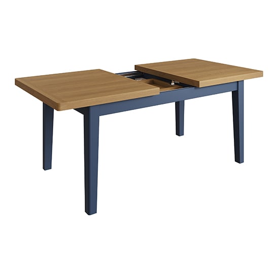 Rosemont Extending 160cm Dark Blue Dining Table With 8 Chairs ...