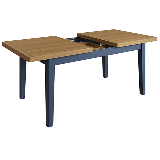 Rosemont Extending 160cm Wooden Dining Table In Dark Blue_2