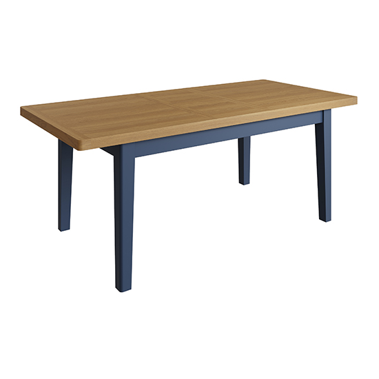 Rosemont Extending 160cm Wooden Dining Table In Dark Blue_3