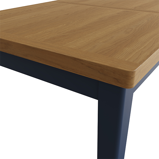 Rosemont Extending 160cm Wooden Dining Table In Dark Blue_4