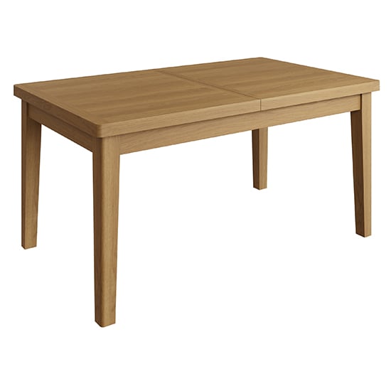 Rosemont Extending 160cm Wooden Dining Table In Rustic Oak