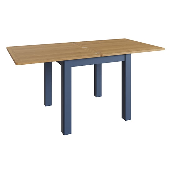 Rosemont Extending Wooden Flip Top Dining Table In Dark Blue_1
