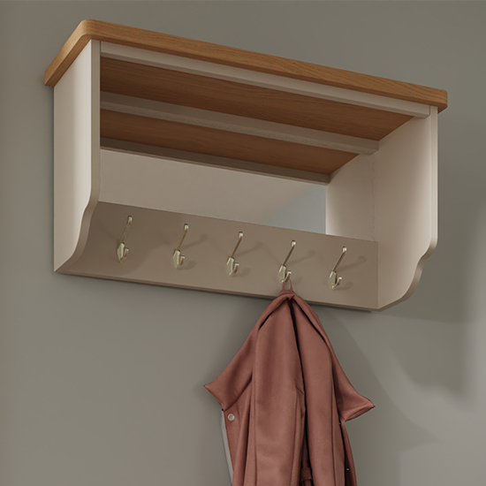 Rosemont Wooden Hallway Coat Rack In Dove Grey Sale