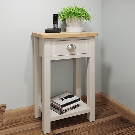 Product photograph of Rosemont Wooden Side Table In Dove Grey from Furniture in Fashion