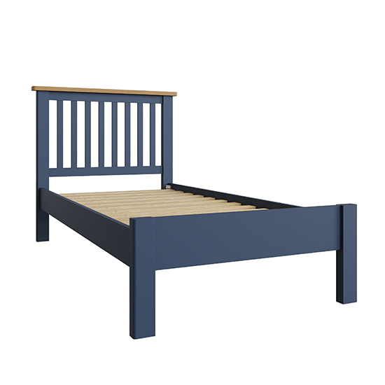 Rosemont Wooden Single Bed In Dark Blue Furniture in Fashion