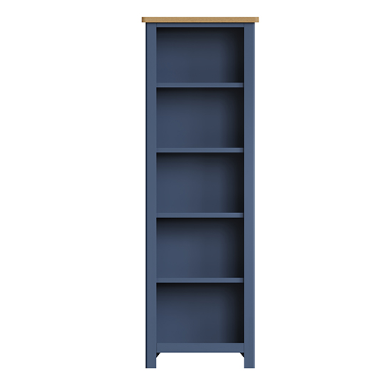Rosemont Tall Wooden Bookcase In Dark Blue Furniture in Fashion
