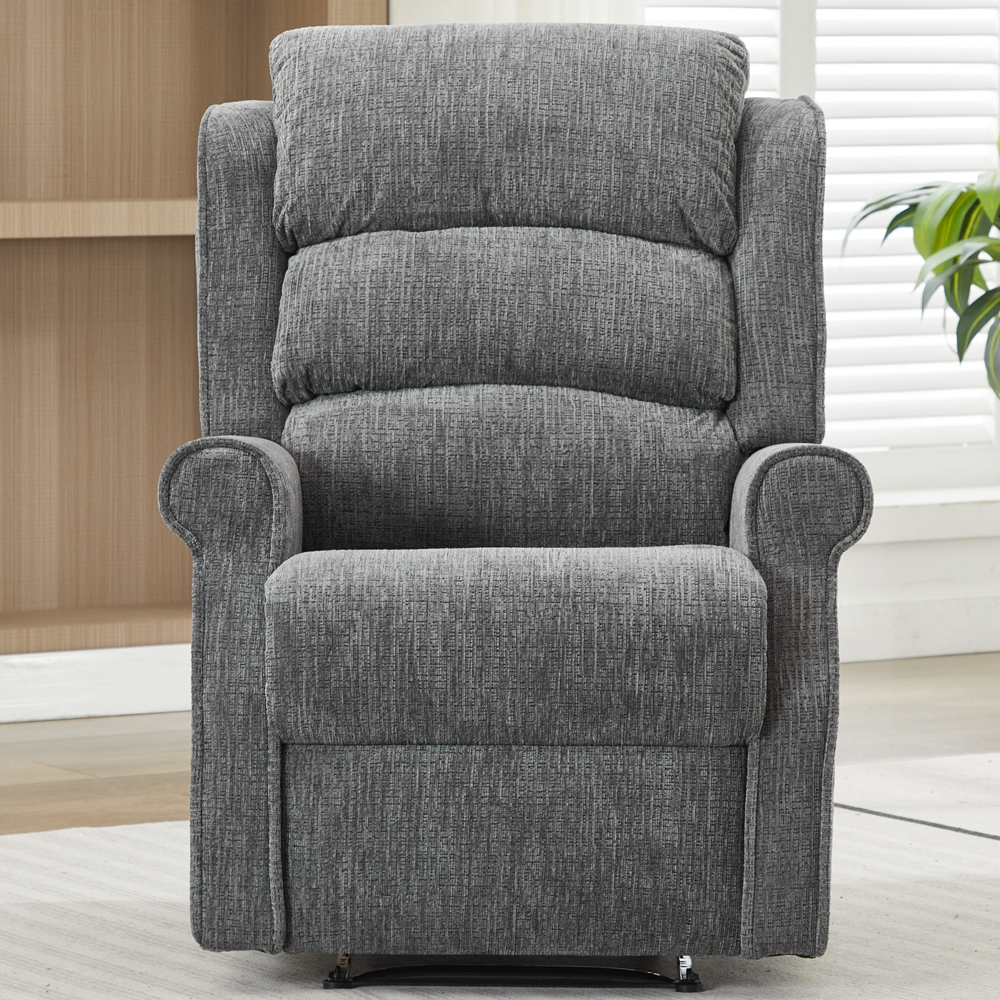 Rosenberg Fabric Electric Recliner 1 Seater Sofa - Anthracite